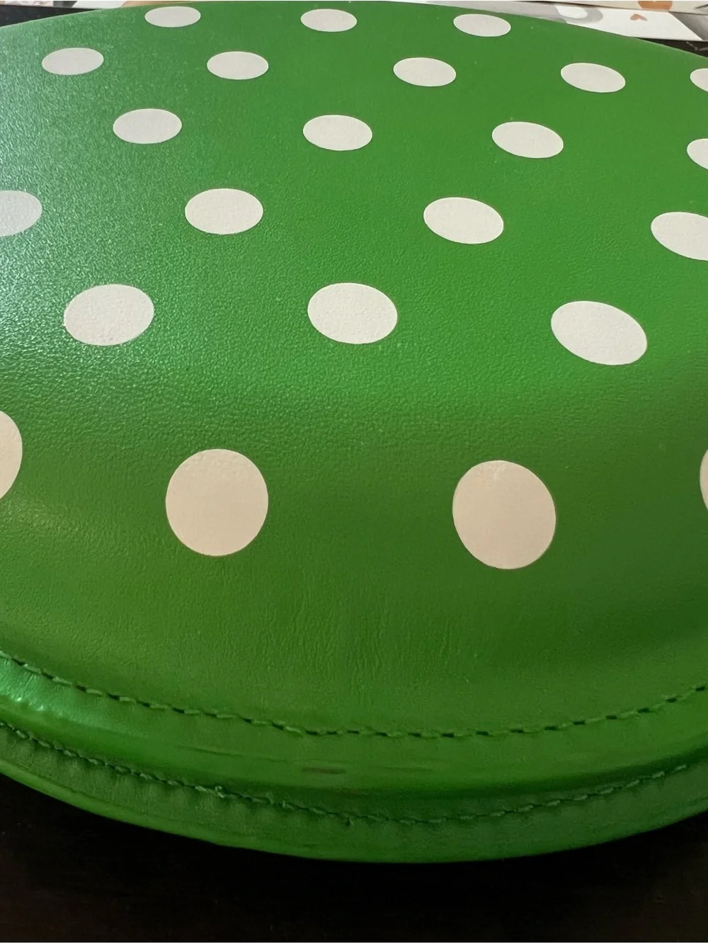 kate spade Green and White Polka Dot Crab Crossbody Bag